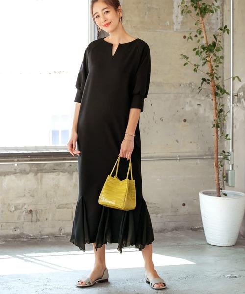 裾シフォンカーヴィーワンピース ワンピース Style Deli スタイルデリ のファッション通販 Zozotown