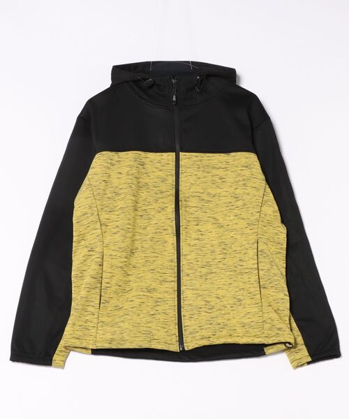 STYLEBLOCK(スタイルブロック)の「防風裏フリース切り替え止水ZIPパーカー(パーカー・メンズ・イエロー/ブラック/杢グレー/レッド/ネイビー・M/L)」の5枚目の写真