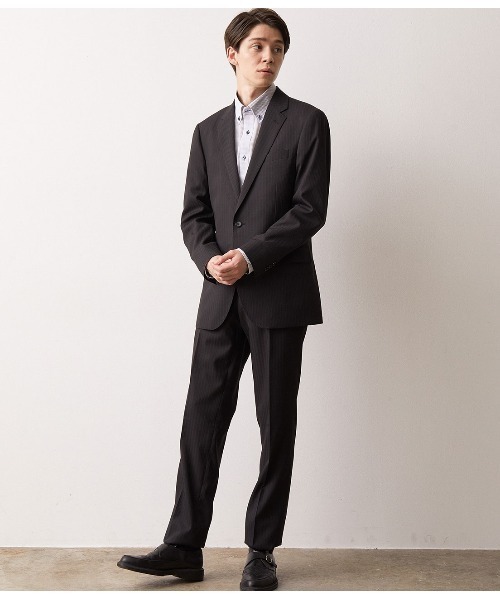 JUNRED（ジュンレッド）の「【スーツ】４ＷＡＹストレッチストライプジャケット（テーラードジャケット・メンズ・ブラック・LL/S/M/L）」の3枚目の写真