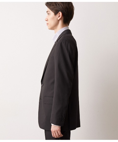 JUNRED（ジュンレッド）の「【スーツ】４ＷＡＹストレッチストライプジャケット（テーラードジャケット・メンズ・ブラック・LL/S/M/L）」の5枚目の写真