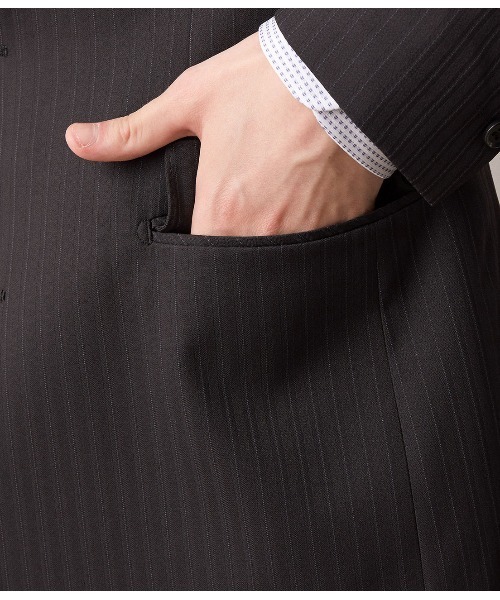 JUNRED（ジュンレッド）の「【スーツ】４ＷＡＹストレッチストライプジャケット（テーラードジャケット・メンズ・ブラック・LL/S/M/L）」の10枚目の写真