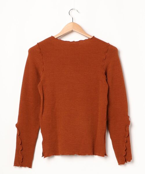 Mysa&Liina（ミーサリーナ）の「変形メローとろみトップス（Tシャツ/カットソー・レディース・ブラック/アイボリー/オレンジ・M）」の19枚目の写真