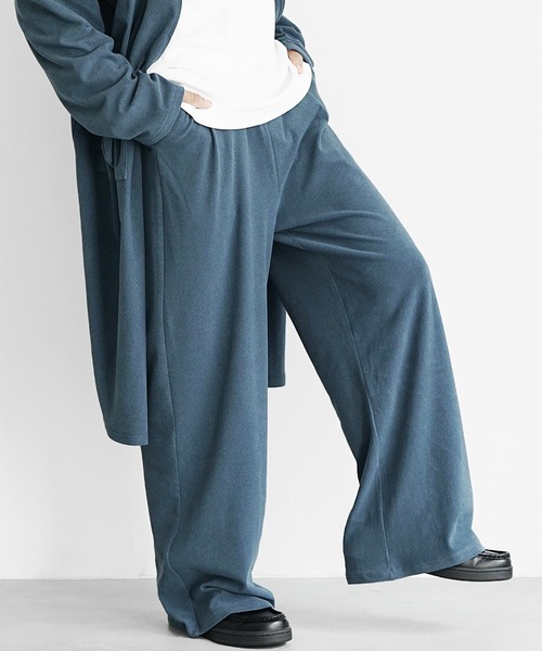 MinoriTY（マイノリティ）の「【MinoriTY】もちもち素材ワイドシルエットイージーパンツ ワイドパンツ 無地 メンズ（スウェットパンツ・メンズ・ブラウン/モカ/ブラック/グレー/ブラウン系1/ブルー系1/ブラック系1・L/M/S）」の7枚目の写真