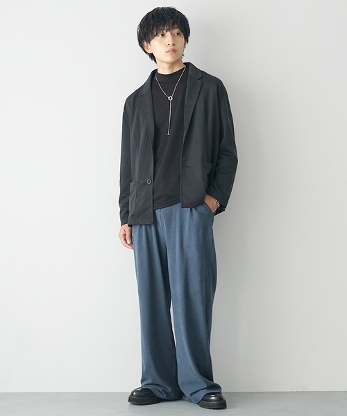 MinoriTY（マイノリティ）の「【MinoriTY】もちもち素材ワイドシルエットイージーパンツ ワイドパンツ 無地 メンズ（スウェットパンツ・メンズ・ブラウン/モカ/ブラック/グレー/ブラウン系1/ブルー系1/ブラック系1・L/M/S）」の8枚目の写真