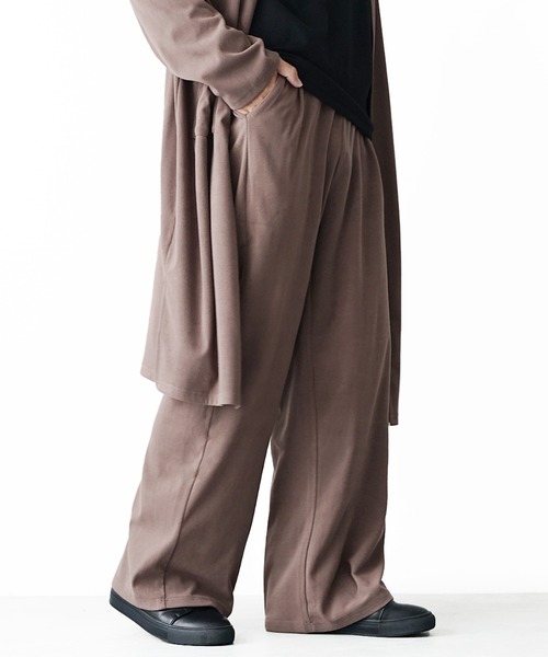 MinoriTY（マイノリティ）の「【MinoriTY】もちもち素材ワイドシルエットイージーパンツ ワイドパンツ 無地 メンズ（スウェットパンツ・メンズ・ブラウン/モカ/ブラック/グレー/ブラウン系1/ブルー系1/ブラック系1・L/M/S）」の10枚目の写真