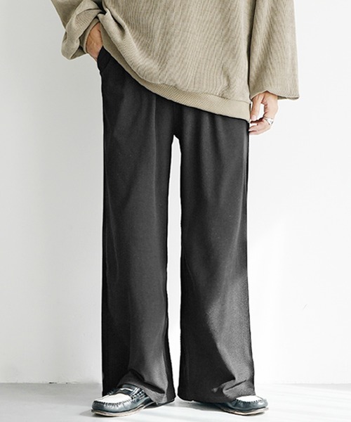 MinoriTY（マイノリティ）の「【MinoriTY】もちもち素材ワイドシルエットイージーパンツ ワイドパンツ 無地 メンズ（スウェットパンツ・メンズ・ブラウン/モカ/ブラック/グレー/ブラウン系1/ブルー系1/ブラック系1・L/M/S）」の14枚目の写真