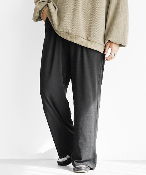 MinoriTY（マイノリティ）の「【MinoriTY】もちもち素材ワイドシルエットイージーパンツ ワイドパンツ 無地 メンズ（スウェットパンツ・メンズ・ブラウン/モカ/ブラック/グレー/ブラウン系1/ブルー系1/ブラック系1・L/M/S）」の15枚目の写真
