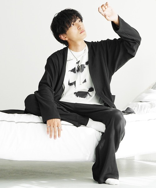 MinoriTY（マイノリティ）の「【MinoriTY】もちもち素材ワイドシルエットイージーパンツ ワイドパンツ 無地 メンズ（スウェットパンツ・メンズ・ブラウン/モカ/ブラック/グレー/ブラウン系1/ブルー系1/ブラック系1・L/M/S）」の17枚目の写真