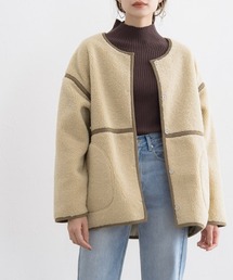 リバーシブルボアフェイクムートンコート