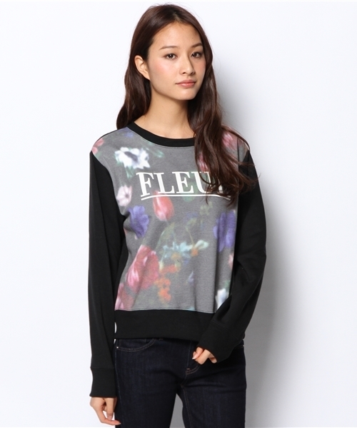 WEGO(ウィゴー)の「WEGO/フラワースウェット(スウェット・レディース・オフホワイト/ホワイト系その他/ブラック/杢グレー・FREE)」の13枚目の写真