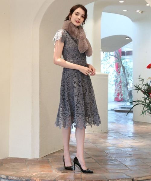 トルコレース 膝丈ワンピース 13号｜レディース 