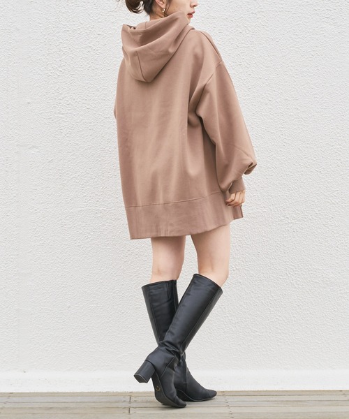 Chico（チコ）の「ダンボールフードパーカー（パーカー・レディース・ブラック/モカ/ベージュ/ライトベージュ・FREE）」の7枚目の写真