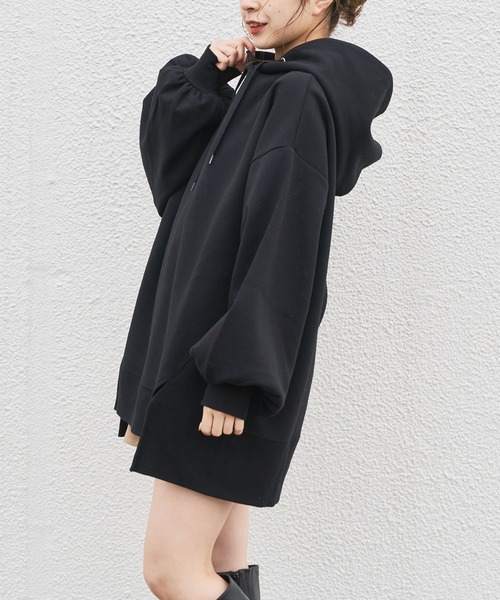 Chico（チコ）の「ダンボールフードパーカー（パーカー・レディース・ブラック/モカ/ベージュ/ライトベージュ・FREE）」の11枚目の写真