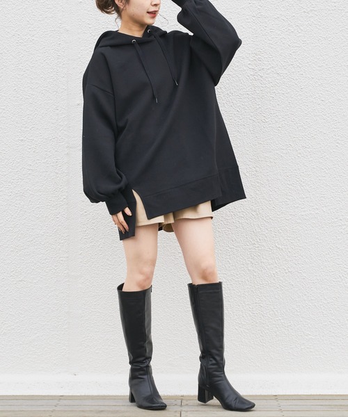 Chico（チコ）の「ダンボールフードパーカー（パーカー・レディース・ブラック/モカ/ベージュ/ライトベージュ・FREE）」の14枚目の写真