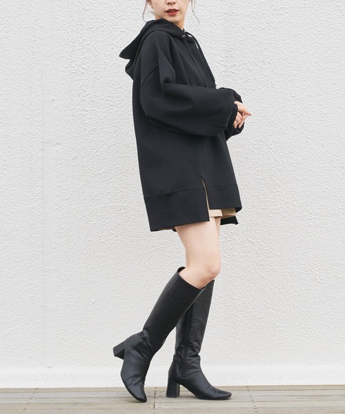 Chico（チコ）の「ダンボールフードパーカー（パーカー・レディース・ブラック/モカ/ベージュ/ライトベージュ・FREE）」の15枚目の写真