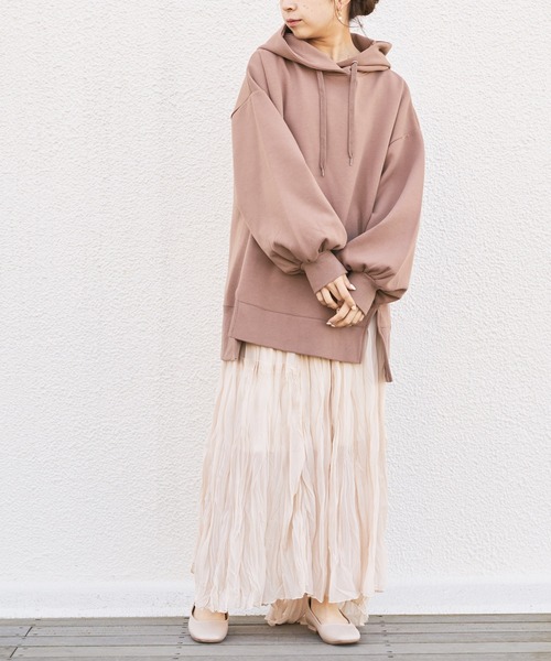 Chico（チコ）の「ダンボールフードパーカー（パーカー・レディース・ブラック/モカ/ベージュ/ライトベージュ・FREE）」の21枚目の写真