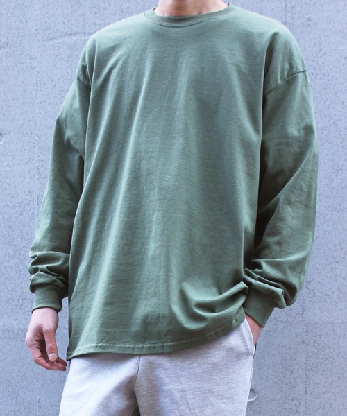 GILDAN（ギルダン）の「【GILDAN】ギルダン  6oz ウルトラコットン ロングスリーブ ビッグシルエット 無地 ロンT T2400（Tシャツ/カットソー・メンズ・オレンジ/ホワイト/グレー/グリーン/ブラック/ベージュ/モスグリーン・L/XL/M/XXL）」の6枚目の写真