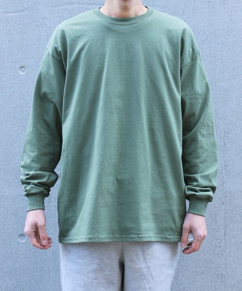 GILDAN（ギルダン）の「【GILDAN】ギルダン  6oz ウルトラコットン ロングスリーブ ビッグシルエット 無地 ロンT T2400（Tシャツ/カットソー・メンズ・オレンジ/ホワイト/グレー/グリーン/ブラック/ベージュ/モスグリーン・L/XL/M/XXL）」の12枚目の写真