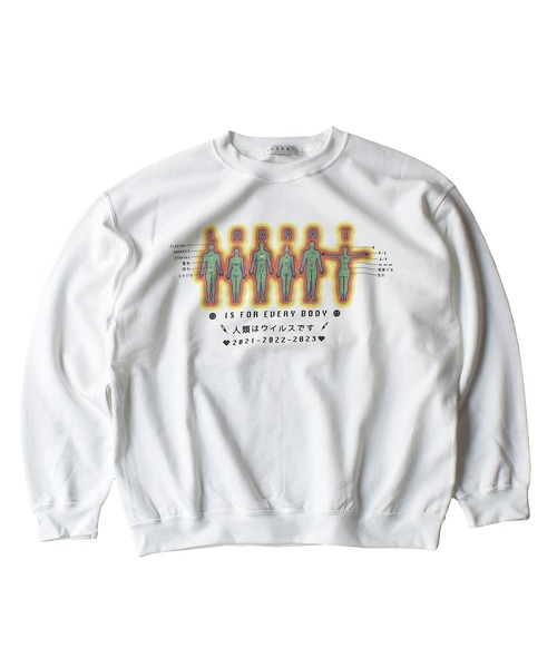 LABRAT(ラブラット)の「×Nick Atkins "virus" pull over sweat(スウェット・メンズ・ホワイト/ブラック/スカイブルー・LARGE/X-LARGE)」の2枚目の写真