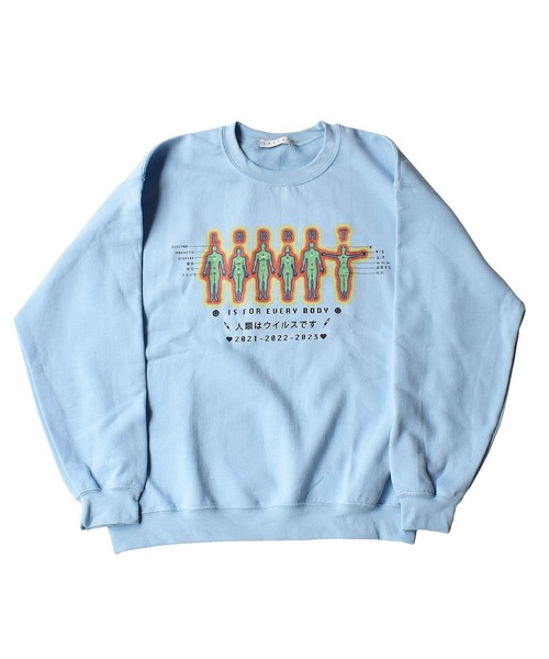 LABRAT(ラブラット)の「×Nick Atkins "virus" pull over sweat(スウェット・メンズ・ホワイト/ブラック/スカイブルー・LARGE/X-LARGE)」の1枚目の写真