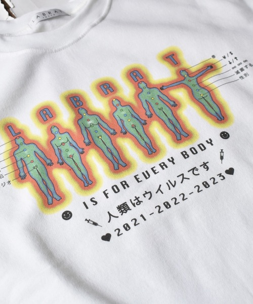 LABRAT(ラブラット)の「×Nick Atkins "virus" pull over sweat(スウェット・メンズ・ホワイト/ブラック/スカイブルー・LARGE/X-LARGE)」の6枚目の写真