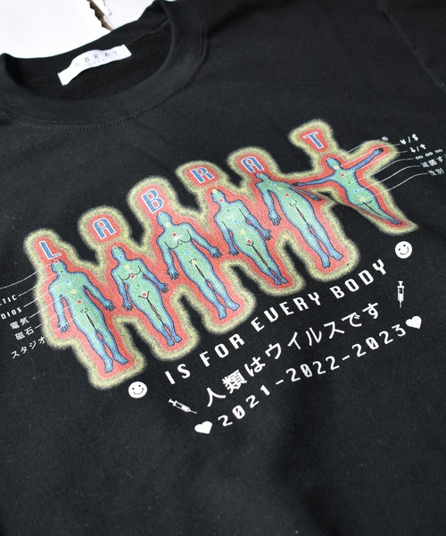 LABRAT(ラブラット)の「×Nick Atkins "virus" pull over sweat(スウェット・メンズ・ホワイト/ブラック/スカイブルー・LARGE/X-LARGE)」の4枚目の写真