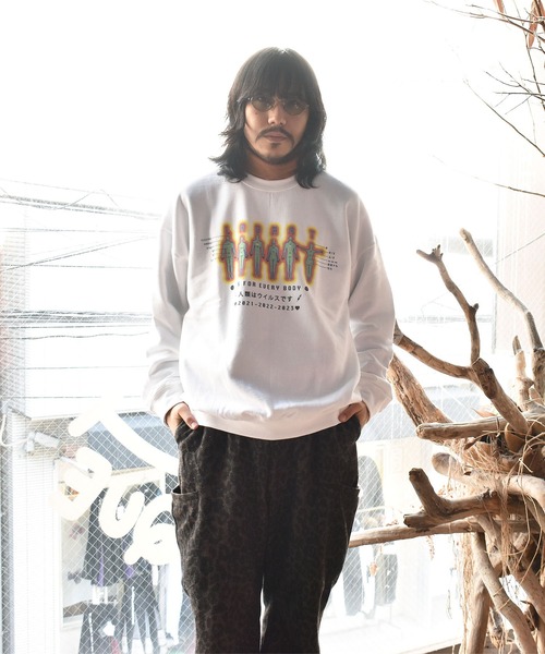 LABRAT(ラブラット)の「×Nick Atkins "virus" pull over sweat(スウェット・メンズ・ホワイト/ブラック/スカイブルー・LARGE/X-LARGE)」の9枚目の写真