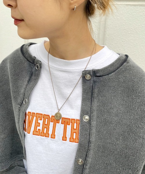 WHO'S WHO gallery（フーズフーギャラリー）の「リングドットコンパクトカーデ（カーディガン/ボレロ・レディース・チャコールグレー/ライトグレー/ベージュ系その他/パープル系その他・FREE）」の9枚目の写真