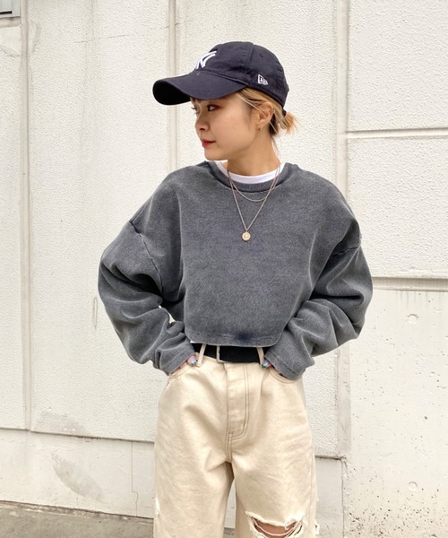 WHO'S WHO gallery（フーズフーギャラリー）の「リングドットコンパクトカーデ（カーディガン/ボレロ・レディース・チャコールグレー/ライトグレー/ベージュ系その他/パープル系その他・FREE）」の10枚目の写真