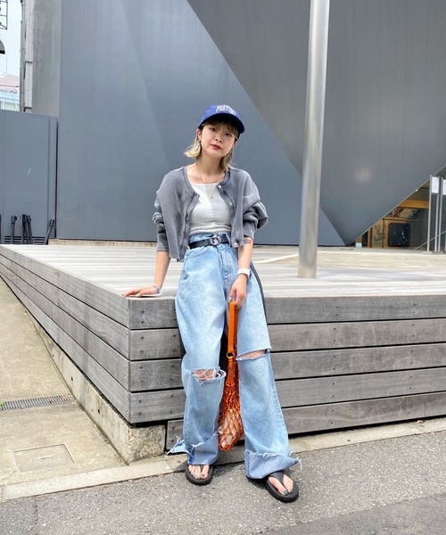 WHO'S WHO gallery（フーズフーギャラリー）の「リングドットコンパクトカーデ（カーディガン/ボレロ・レディース・チャコールグレー/ライトグレー/ベージュ系その他/パープル系その他・FREE）」の15枚目の写真