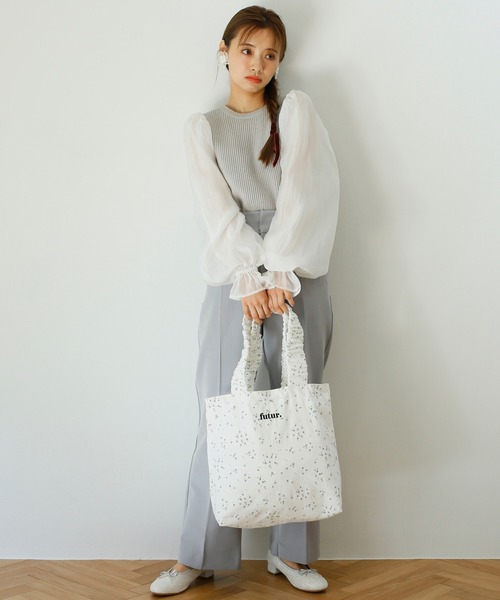 one after another NICE CLAUP(ワンアフターアナザーナイスクラップ)の「ハンドルシャールングトートバッグ(トートバッグ・レディース・アイボリー/ホワイト系その他・FREE)」の10枚目の写真