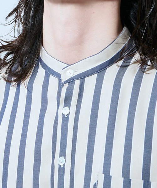 Lui's（ルイス）の「【SILLIS/シリス】BAND COLLOR LONG SHIRTS
