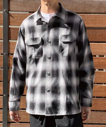 GLOSTER | オンブレチェック オープンカラーシャツ(シャツ/ブラウス)