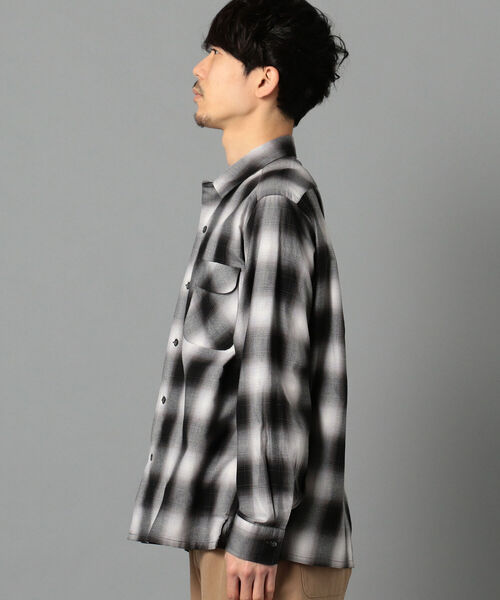 GLOSTER（グロスター）の「オンブレチェック オープンカラーシャツ（シャツ/ブラウス・メンズ・グレー系その他5/ブラウン系その他5・L/M/S）」の3枚目の写真