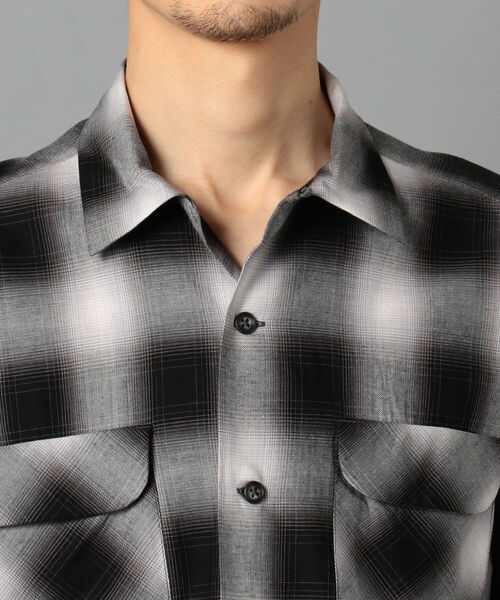 GLOSTER（グロスター）の「オンブレチェック オープンカラーシャツ（シャツ/ブラウス・メンズ・グレー系その他5/ブラウン系その他5・L/M/S）」の12枚目の写真