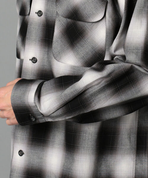 GLOSTER（グロスター）の「オンブレチェック オープンカラーシャツ（シャツ/ブラウス・メンズ・グレー系その他5/ブラウン系その他5・L/M/S）」の11枚目の写真