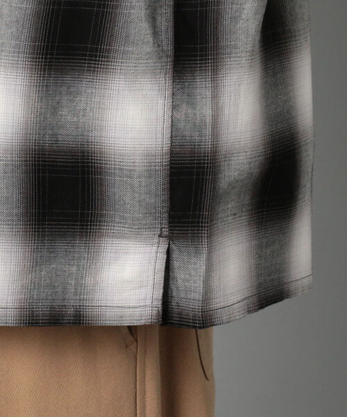 GLOSTER（グロスター）の「オンブレチェック オープンカラーシャツ（シャツ/ブラウス・メンズ・グレー系その他5/ブラウン系その他5・L/M/S）」の10枚目の写真