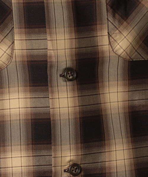 GLOSTER（グロスター）の「オンブレチェック オープンカラーシャツ（シャツ/ブラウス・メンズ・グレー系その他5/ブラウン系その他5・L/M/S）」の7枚目の写真