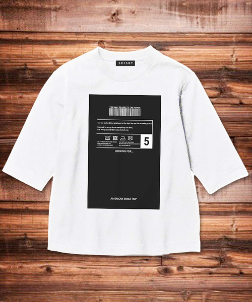 THE CASUAL(カジュアル)の「7分袖 プリント クルーネック Tシャツ カットソー キッズ(Tシャツ/カットソー・キッズ・ベージュ/ミント/チャコール/ホワイト系/杢グレー/ブラック系/モカ/オレンジ/オフホワイト/ブラック・120cm/160cm/140cm/110cm/130cm/150cm)」の3枚目の写真