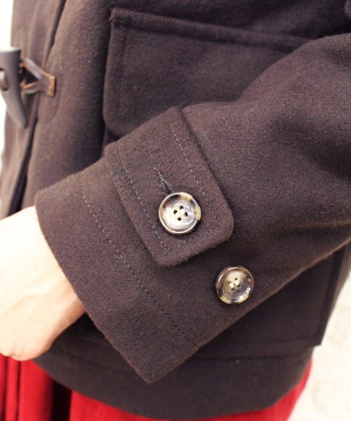 Kastane（カスタネ）の「【Kastane】ショートダッフルコート（ダッフルコート・レディース・ホワイト/チャコールグレー/ブラウン/ネイビー・MEDIUM/SMALL）」の11枚目の写真