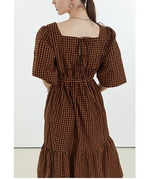 Fano Studios（ファノ ストゥディオズ）の「【Fano Studios】Square neck plaid long dress FC21L028（ワンピース）」