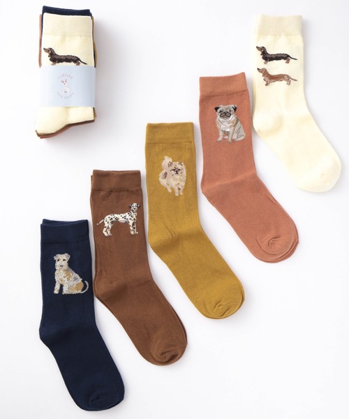 Jubilee（ジュビリー）の「ドッグ 犬デザイン ソックス5足セット（ソックス/靴下・レディース・その他1/その他2/その他3/その他4/その他/その他5・FREE）」の5枚目の写真