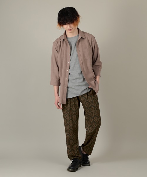 SlashDate（スラッシュデイト）の「総柄プリントとろみテーパードパンツ／エスニック（その他パンツ・メンズ・ブラック系その他/グレー系その他・M/L）」の5枚目の写真