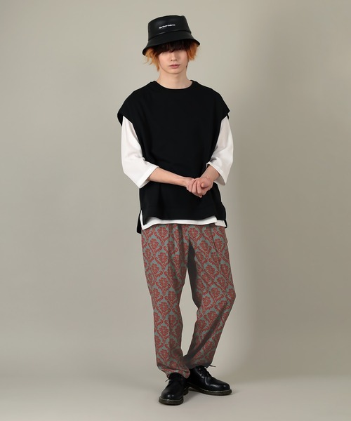 SlashDate（スラッシュデイト）の「総柄プリントとろみテーパードパンツ／エスニック（その他パンツ・メンズ・ブラック系その他/グレー系その他・M/L）」の8枚目の写真