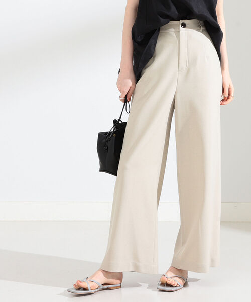 Ray BEAMS(レイビームス)の「Ray BEAMS / ワイド ストレート パンツ(スラックス・レディース・ベージュ/ブラウン系その他5・1/0)」の2枚目の写真