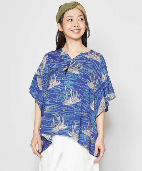 チャイハネ(チャイハネ)の「【チャイハネ】ホクレアトップス(その他トップス・レディース・ブラウン/ブルー/グリーン・FREE)」の3枚目の写真