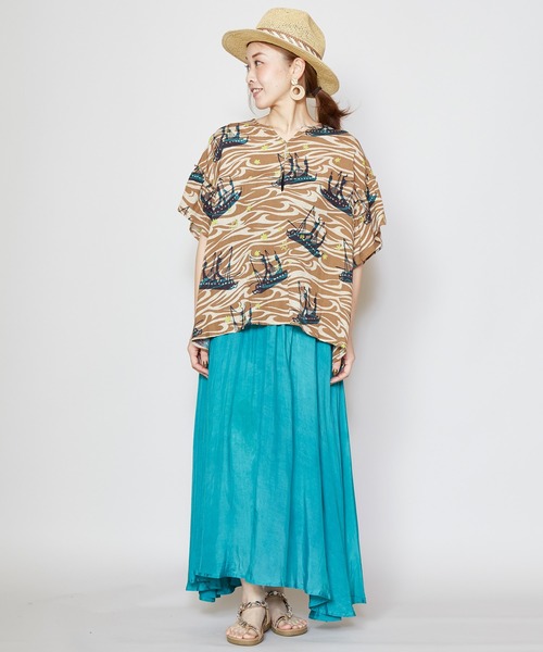 チャイハネ(チャイハネ)の「【チャイハネ】ホクレアトップス(その他トップス・レディース・ブラウン/ブルー/グリーン・FREE)」の11枚目の写真