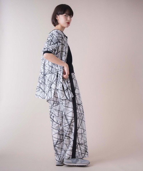 La SRIC（ラスリック）の「La SRIC / スラッシュ柄イージーパンツ 【セットアップ可】（その他パンツ・レディース・ブラック/オフホワイト・38）」の6枚目の写真