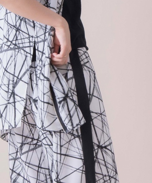 La SRIC（ラスリック）の「La SRIC / スラッシュ柄イージーパンツ 【セットアップ可】（その他パンツ・レディース・ブラック/オフホワイト・38）」の14枚目の写真