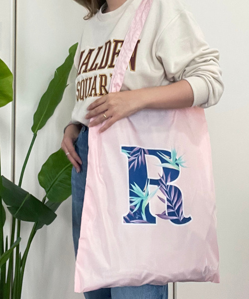 Jessica Miyuki(ジェシカミユキ)の「Jessica Miyuki/ジェシカミユキ イニシャルエコバッグ 2221S31286-003(エコバッグ/サブバッグ・レディース・チャコールグレー/ブラック/パープル/ネイビー/カーキ/ピンク/ブルー/ベビーピンク・FREE)」の7枚目の写真